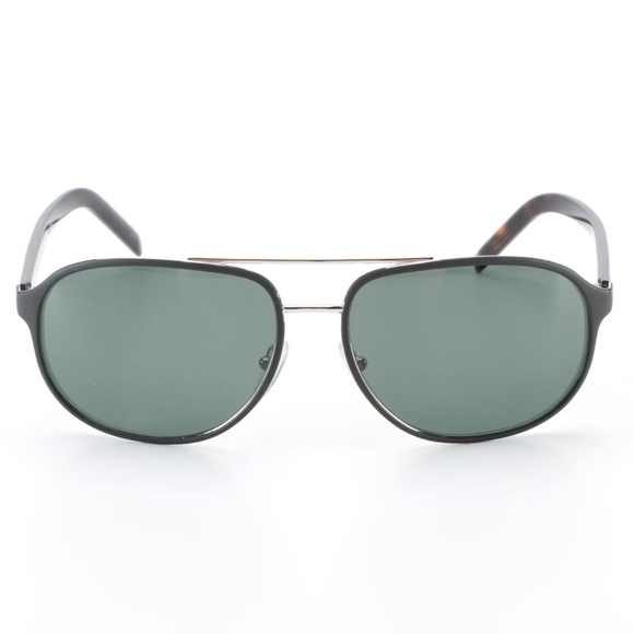 New Prada SPR 53X Polarized Avio Sunglasses with Case.  Tortoiseshell and Grey. - Picture 1 of 6